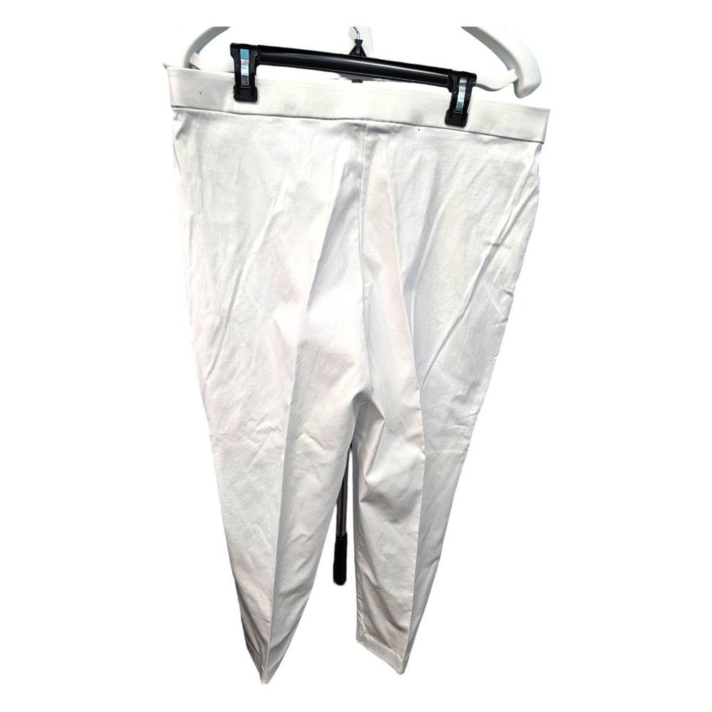 Alfred Dunner White Crop Pants Size 14 Pull On Stretch - Picture 4 of 8